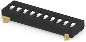 DIP switche, 10 pole, straight, 0.025 A/24 VDC, 1-2319747-0