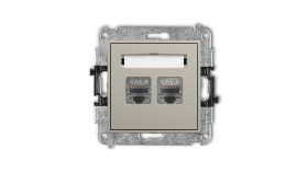 Icon Mechanizm Gniazda Komputerowego Podwójnego 2Xrj45, Kat. 8, Ekranowany,...