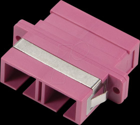 62022D-K-EV FO adapter, SC / SC Duplex, OM4, eric violet
