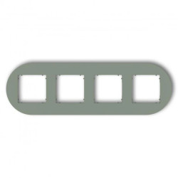 MINI Ramka uniwersalna poczwórna okrągła z tworzywa szałwiowy 61MRTO-4