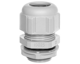 Dławnica kablowa poliamidowa M25 IP68 jasnoszara ISO-25 098005