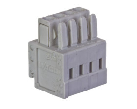 Gniazdo MCS-MINI Classic 4-biegunowe jasnoszare raster 3,5 mm 734-104 /100szt./