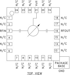 600° Analog Phase Shifter SMT, 6 - 15 GHz