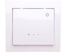 KIER Przycisk /światło/ z podświetleniem biały ŁP-5WS/00