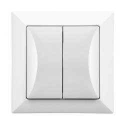 OPAL Wyłącznik łącznik żaluzjowy bistabilny biały WP-10 Op BI