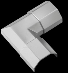 90780 Cable conduit corner piece, 33 mm, silver