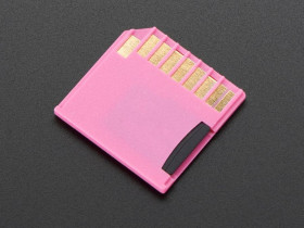 Adafruit Pink Shortening microSD card adapter for Raspberry Pi &amp; Macbooks
