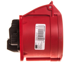 Gniazdo tablicowe 32A 5P 400V /70x70/ czerwone IP44 325-6