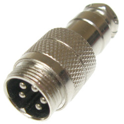 Gniazdo męskie NC825(5-M) na kab 5A 125V CB 5 wtyk prosty na kabel