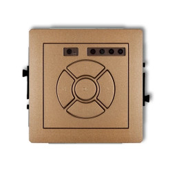 DECO Sterownik roletowy elektroniczny (sterowanie lokalne i pilotem, sterowanie strefą, dodatkowy przycisk) złoty metalik 8DSR-3