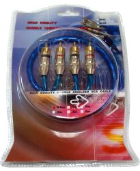 KABEL 2xRCA-2xRCA 0.5m TRANS-BLUE