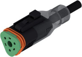 Connection cable, socket, 3 pole, straight to openend, 5m