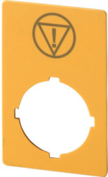 Label, 50 x 30 mm, with “IEC60417-5638&quot; symbol, for emergency stop pushbutton, 180470