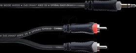 EY 1 WCC Y-adapter cable, 3.5-mm stereo jack > 2x cinch connectors, 1 m