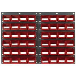 Topstore TC2 Wall Mounted Louvred Panel Kits 2 x TP2 &amp; 48 x TC2 - Red