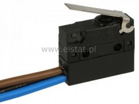 Przełącznik krańcowy dźwignia 16mm 3A; + przewód