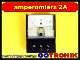 Amperomierz analogowy szkolny DC do 2 A
