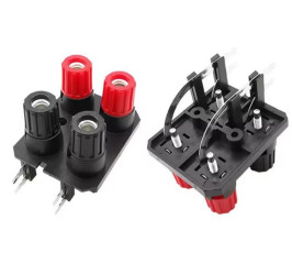 Gniazdo bananowe głośnikowe poczwórne