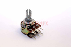 POTENCJOMETR 50KBX2 FREZOWANA OŚ,DO DRUKU