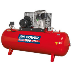 Sealey SAC55075B Compressor 500ltr Belt Drive 7.5hp 3ph 2-Stage