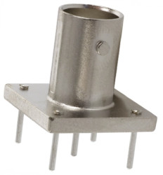 Złącze koncentryczne Montaż na płytce drukowanej Żeński 50Ω typ złącza Złącze BNC Przepust