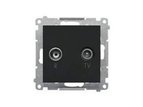 SIMON 55 Gniazdo antenowe R-TV zakończeniowe 10 dB do gniazd przelotowych czarny mat TAZ.01/149 KONTAKT SIMON