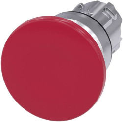Siemens 3SU10501BD200AA0 3SU1050-1BD20-0AA0 Przycisk grzybkowy pierścień przedni metalowy, błyszczący przycisk srebrny,