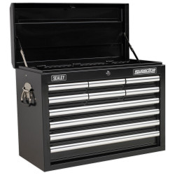 Sealey AP33109B Topchest 10 Drawer with Ball Bearing Runners - Black