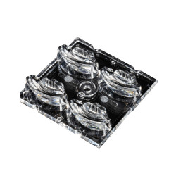 Soczewka LED Eliptyczny Bezbarwny Metakrylan polimetylu (PMMA) Kwadratowy, Ledil, seria: Strada 2x2