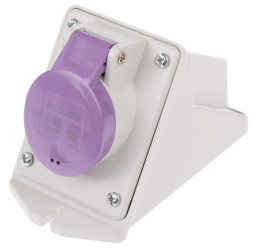 Złącze przemysłowe - zasilające 16A Gniazdo 20 → 25 V. 2P Żeński Scame Fioletowy Montaż ścienny IP44