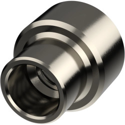 Rivet nut, M3, H 7.5 mm, inner Ø 3.8 mm, outer Ø 6 mm, brass, nickel-plated, 002.73.753