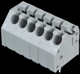 250-206 Terminal strip with operating push buttons, RM 3.5 mm, 8A, 6-pin