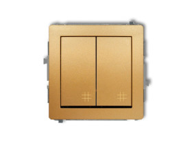 DECO Wyłącznik krzyżowy podwójny złoty 29DWP-66 KARLIK