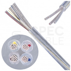 Kabel mieszkaniowy OMY / H03VV-F 4x0,75mm2 transparentny 300/300V giętki linka Alkri