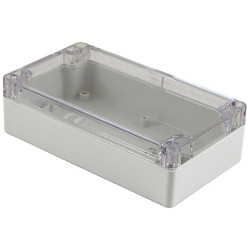 Hammond 1554JL2GYCL Watertight PC Enclosure, Clear Lid 160 x 90 x 45, Grey