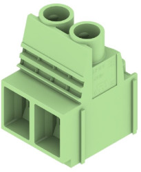 PCB terminal, 2 pole, pitch 10.16 mm, AWG 22-6, 51 A, screw connection, pale green, 2014200000