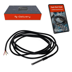 DS18B20 2m Kabel digitaler Edelstahl Temperatursensor Temperaturfühler, wasserdicht kompatibel mit Arduino und Raspberry Pi inkl