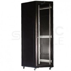 OUTLET Szafa stojąca RACK 19" 42U 800x1000mm drzwi szklane czarna TOTEN G7