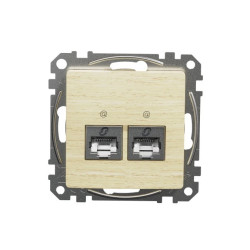 Sedna Design i Elements Gniazdo komputerowe 2xRJ45 kat.6 STP brzoza SDD180462S