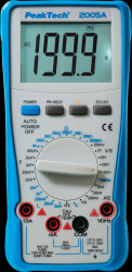 P 2005 A Digital multimeter, 2000 counts