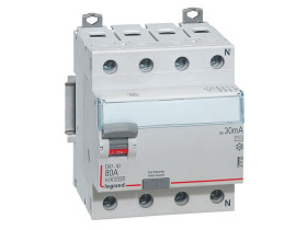 Wyłącznik różnicowoprądowy 4P 80A 30mA typ AC P304 DX3 411705 LEGRAND