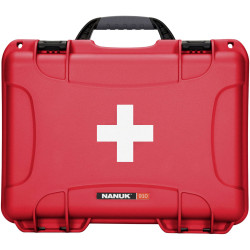 NANUK 910-FSA9 First Aid Case Empty 336x104x234mm Red W/proof Impact-Resistant