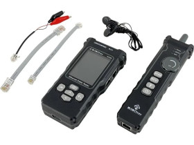 Zaawansowany tester kabli sieciowych z funkcjami PoE, śledzenia, pomiaru długości i testowania ciągłości z wyświetlaczem ALANTEC