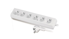 Przedłużacz 6-Gniazd Z/U 10A 3M /Omy 3X1/ Biały Ps-670 T-105890