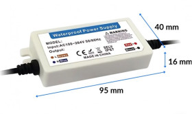 ZI 24V 1A 24W IP67 ZASILACZ