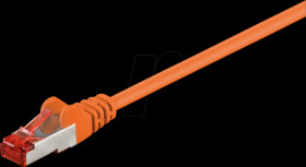 95466 Cat.6 S/FTP PiMF patch cable, CCA, orange, 0,50 m
