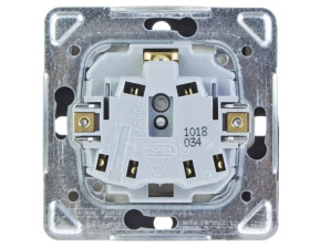 IMPRESJA Gniazdo bryzgoszczelne z/u IP44 z przesłonami klapka ecru GPH-1YZP/m/27/w