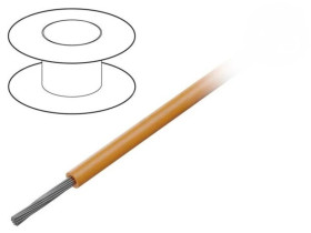 3250-OR005 Przewód na rolce 30,5m linka Cu 24AWG PVC pomarańczowy 300V