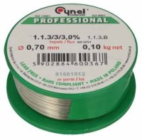 SAC99-070-010 Bezołowiowe spoiwo Sn99Ag0.3Cu0.7 0,70 mm waga 100g