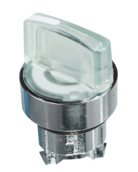 Napęd przełącznika 2 położeniowy biały z podświetleniem bez samopowrotu ZB4BK1213